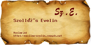 Szollás Evelin névjegykártya
