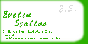 evelin szollas business card